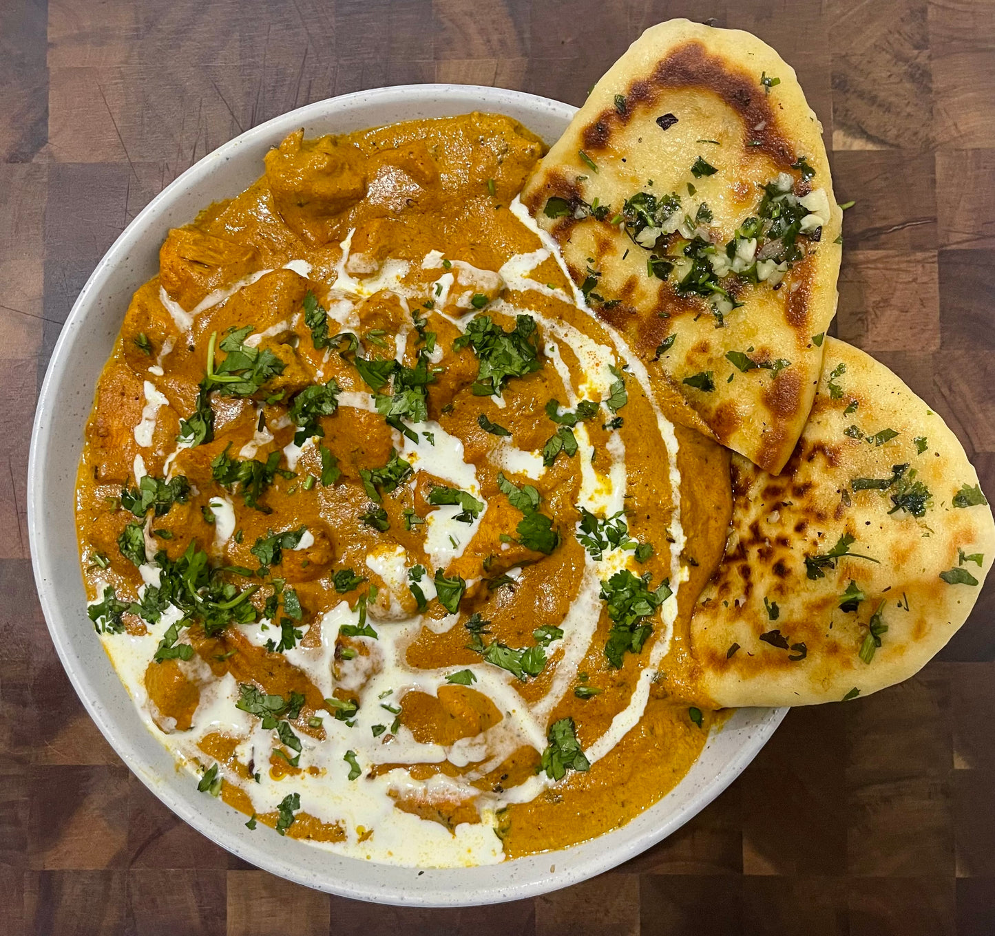 Butter Chicken & Garlic Naan E-Recipe