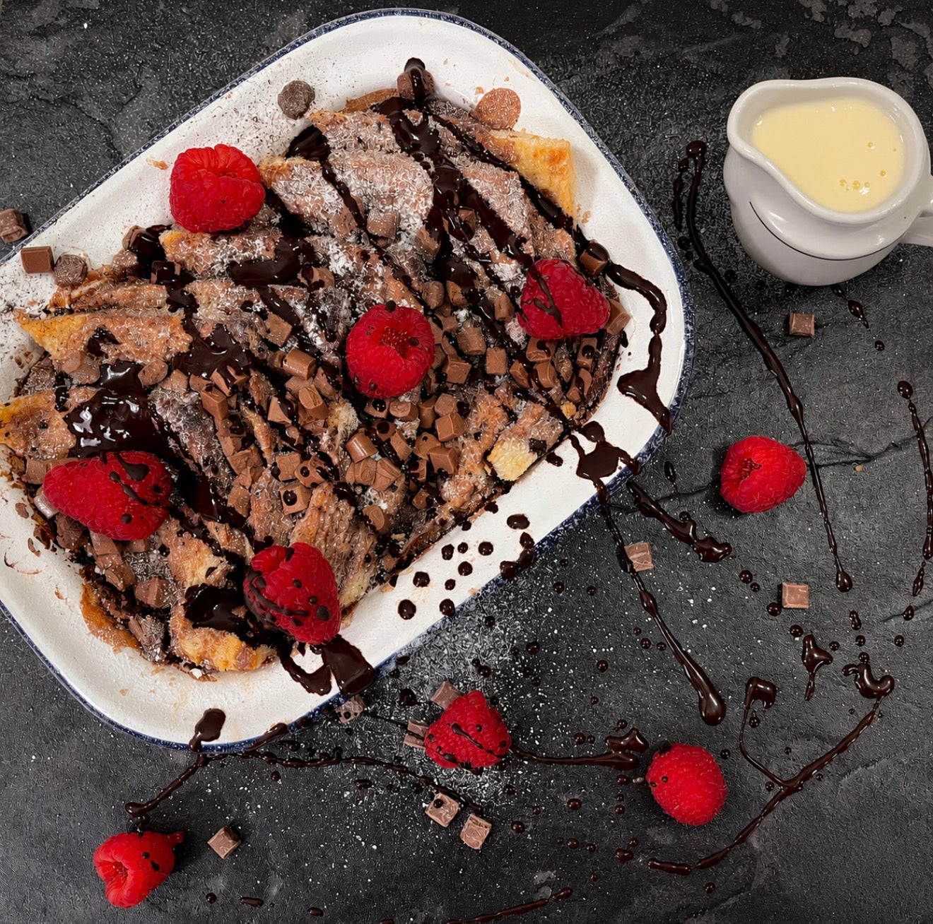 Chocolate Bread & Butter Pudding